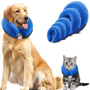Soft Elizabethan Dog Cone Collar Inflatable Pet Recovery E-Collar for Small to L&hellip;