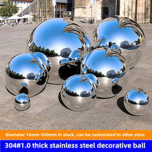Stainless Steel Hollow Ball Diameter 25mm-550mm 304# 1.0mm Thickened Garden Deco&hellip;