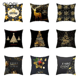 Home Furniture: Christmas themed pillowcases car accessories office Santa Claus living room sofa home pillowcases