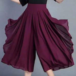 Casual Formal Clothing: Elegant Fashion Elastic High Waist Folds Ruffles Pants Women's 2023 New Office Lady Commute Solid Color Irregular Casual Capris