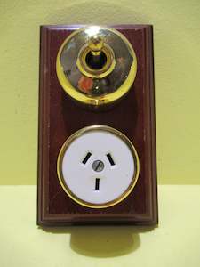 All Collections: Reproduction Brass Wall Light Switch/Socket on Wood/Custom Board Mount 155L x 90W x 50D