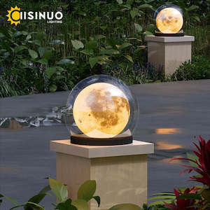 Creative Moon Pillar Lights Outdoor Waterproof LED Round Landscape  Garden, Cour&hellip;
