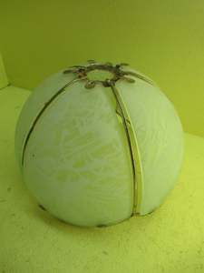 Retro Scribble Obscure Glass Sedgemented Glass & Brass Shades 220Dia x 135H