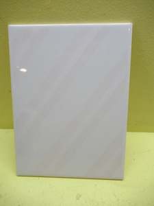 Whtie Tile with Light Pink Diagonal Stripes 200H x 150W