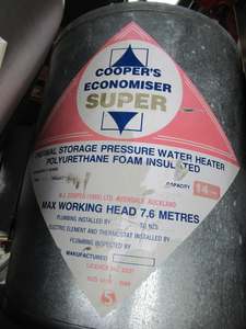 All Collections: Coopers Economiser Super 14 Ltr Hot Water Heater Low Pressure 365H x 345Dia