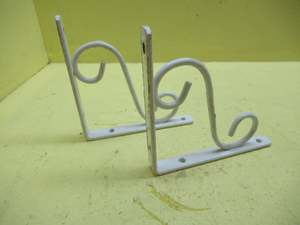 All Collections: Small White Swirly Shelf Brackets 100H x 100D x 12W