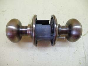 All Collections: Schlage Knob Handles (Georgain )In Satin Bronze with Rib Detail 50Dia x 45H/Rose 60Dia