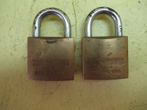TWI - Rhomb 264 Brass & Steel Padlock(No Keys) 60Hn x 30W x 16D