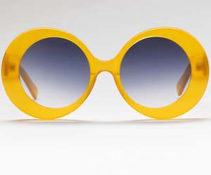 Happy to Sit on Your Face Sunglasses - Molecule Butterscotch