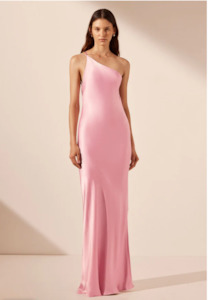 La Lune One Shoulder Cowl Back Maxi Dress