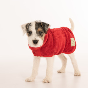 RUFF & TUMBLE Dog Towel Drying Coat - Red