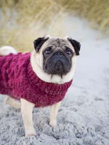 PAIKKA Knitted Wool Sweater - BURGUNDY