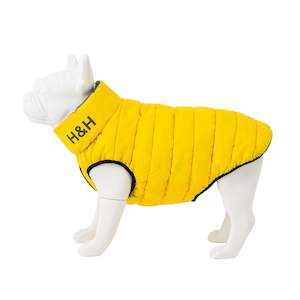 Hugo Hudson Range: HUGO & HUDSON Puffer Jacket Yellow/Grey Reversible