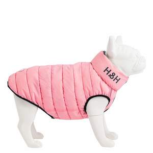 On Sale: HUGO & HUDSON Puffer Jacket Pink/Grey Reversible