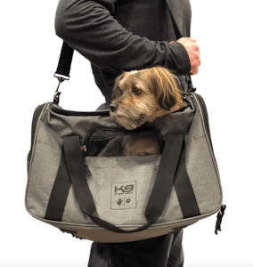 Cat Harnesses Leads: K9 Carry-On Portable Pet Carrier - Grey
