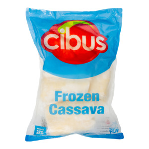 Frozen Vegetables: Cibus Frozen Yellow Cassava from Fiji 20KG (10 x 2KG)