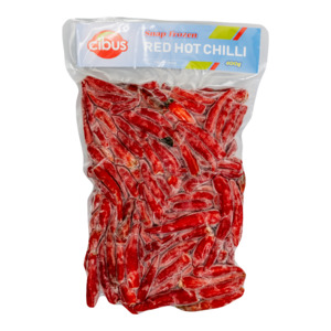 Cibus Snap Frozen Red Hot Chilli (400g x 25 packs)