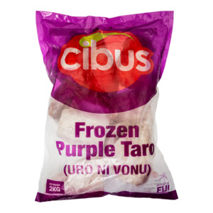 Frozen Vegetables: Cibus Frozen Purple Taro from Fiji 20KG (10 x 2kg)