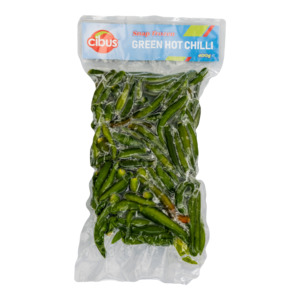 Cibus Snap Frozen Green Hot Chilli (400g x 25 packs)