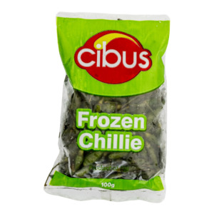 Cibus Frozen Green Chilli from Fiji (100 x 100g)
