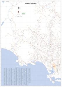 Western Southland A0 Wall Map