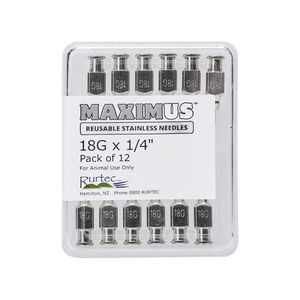 Animal Health Accessories: MAXIMUS Needles 18G x 1/4. Pack of 12