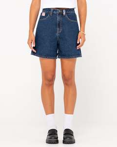 Ladies Walkshorts High Rise: Cyprus Lucky High Waisted Denim Short
