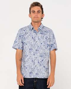 Mens Tops Shirts: Tahiti Relaxed Fit Printed Shirt