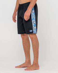 Piped Viscus Elastic Waist Boardshort