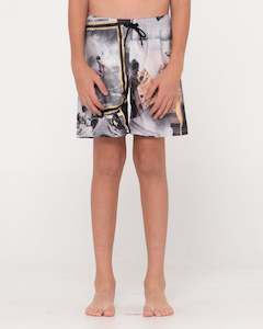 Kids Boys 10 16 Bottoms: Paste Up Elastic Waist Boardshort Boys