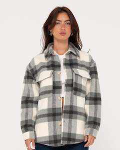 Womens Tops Jackets: Wren Oversized Plaid Jacket