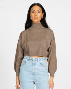 Womens Tops Knitwear: Sunday High Neck Knit