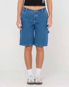 Womens Bottoms Denim: Billie Low Rise Carpenter Jort