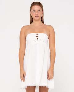 Womens Dresses: Capri Strapless Lace Up Mini Dress