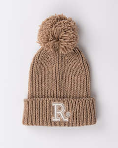 Womens Accessories Beanies: Academy Embroidered Pom Pom Beanie