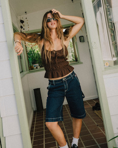 Womens Bottoms Shorts: Billie Low Rise Carpenter Jort