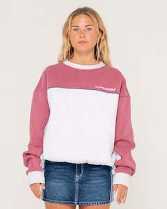 Womens Tops Hoodies Fleece: Polar Popped Fleece Crew