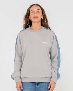 Womens Tops Hoodies Fleece: Racing Stripes 2.0 Crew Fleece