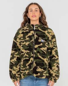 Camo  Zip Through Sherpa Fleece
