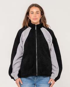 Womens Tops Hoodies Fleece: Two Tides Zip Through Sherpa Fleece