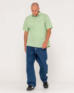 Mens Tops Shirts: Lucifer Got Lucky Check Shirt