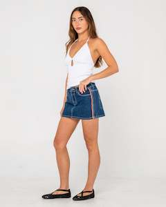 Flip Mommy Low Rise Mini Denim Skirt