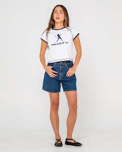 Cyprus High Waisted Denim Short