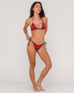 Womens Swimwear: Rack City Stripe Triangle Bikini Top