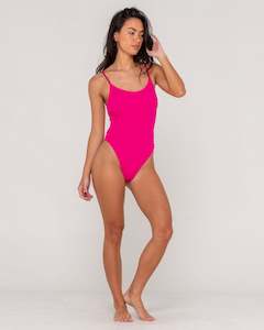 Womens Swimwear One Piece: Sandalwood Low Back One Piece Swimsuit