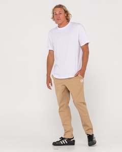 Mens Pants: Mid Boy Straight Leg Elastic Pant