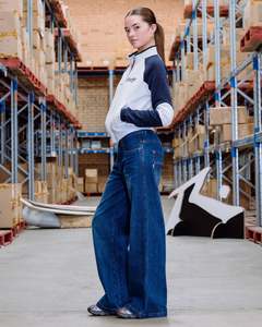 Womens: Colour Me Wendy Wide Low Rise Jeans