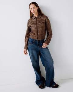 Rip In Wendy Wide Low Rise Jean