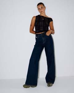 Womens Pants: Cyprus High Waist Wide Leg Jeans