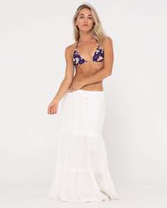 Violeta Low Rise Tiered Maxi Skirt